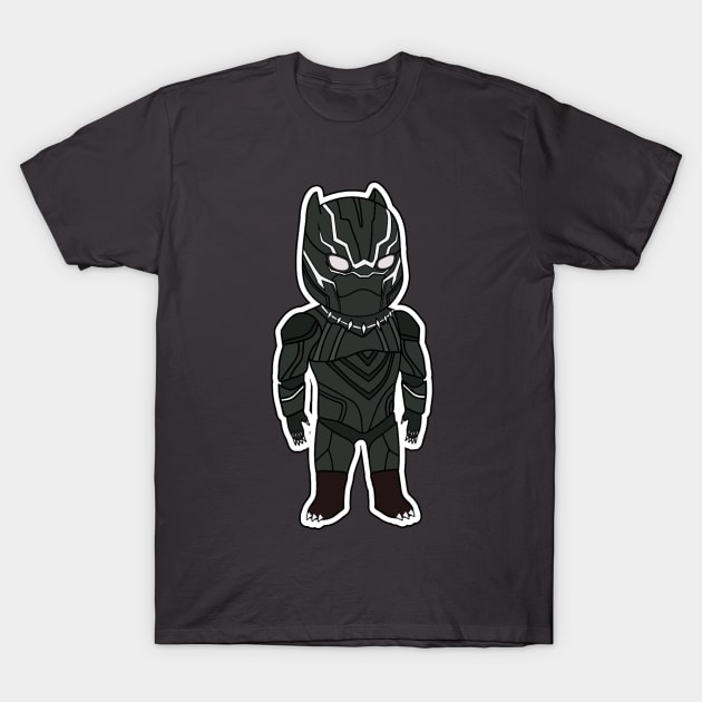 Black Phanter Cute Face T-Shirt by HijriFriza